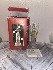 Lenox Joyous Tidings Believe Frosted Etched Glass Angel Ornament 6