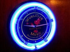 Wurlitzer Phonograph Jukebox Arcade Bar Man Cave Neon Wall Clock Sign picture
