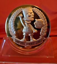 Rare 1992 Bart Simpsons 8oz. Bronze Medal - Not Silver - Summer Games Olympics picture