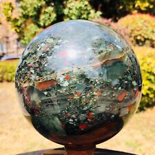 6.82LB Natural Beautiful African blood stone Quartz Crystal Sphere Heals 864 picture