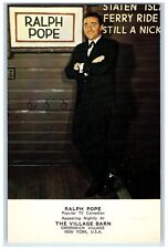 c1950's Ralph Pope, Popular TV Comedian, Village Barn New York NY Postcard picture