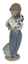 LLADRO My Buddy 7609 Girl Holding Dog 1989 Society Figuine Retired Mint picture