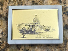 Nice Vintage Minty Marble Foto Metal USA Capitol Paperweight MINTY Rare picture