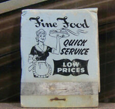 Rare Vintage Matchbook S4 Quapaw Oklahoma Dallas Dairyette Fine Food Service picture