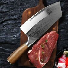 Stainless Steel Asian Kitchen Knife Butcher Chef Damascus Cleaver Chopping Meat picture