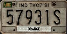 Vintage 1991 INDIANA License Plate - Crafting Birthday MANCAVE slf picture