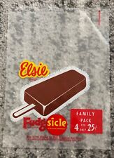 Ice Cream Bag Vintage Elsie the Cow Fudgesicle Fudge Chocolate 1950s Borden's picture