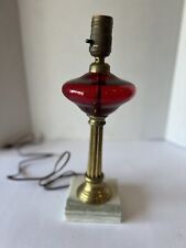 Vintage Cranberry Brass Lamp picture