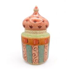 Horchow Medici Italy Tuscany Colorful Ceramic Kitchen Medium Canister 11