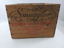 Vintage Old Smuggler Scotch Whisky  Wooden Crate Wood Box picture