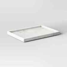 Rectangle Marble Tray White - Threshold picture