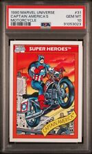 1990 Marvel Universe #31 Captain America’s Motorcycle PSA 10 GEM MT picture