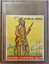 1933 Goudy Indian Chewing Gum ~ #35 Ah No Je Nahge (Sioux) ~ Very Good-Excellent picture