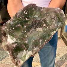 23.67lb Natural cubic Fluorite Crystal Cluster mineral sample healing picture