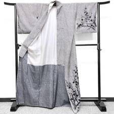 Japanese Plum Blossom Tataki-Dyed Monotone Kimono 022W picture