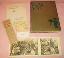 1947 Olive Gold Yearbook Santa Barbara CA Commencement Program Clipping Tix Stub picture