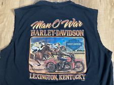 Harley Davidson Sleeveless T Shirt Mens XL Lexington, KY Horse Racing Man O' War picture