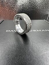 David Yurman Sterling Silver 925 Streamline 3 Row 1.92ct Pave Diamond Ring S 8.5 picture