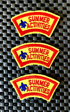 LOT OF 3 SUMMER ACTIVITIES EMBROIDERED SEW ON ONLY PATCH 2