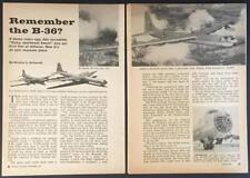 B-36 Convair Superbomber 1961 pictorial *Remember the B-36?* The Peacemaker picture
