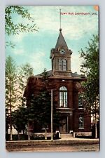 Leamington Canada, Town Hall, Clock Tower, Antique Vintage c1911 Postcard picture