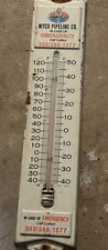 VINTAGE AMOCO WYCO PIPELINE CO. THERMOMETER & QUICK EMERGENCY PHONE NUMBER picture