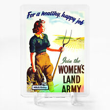 WOMEN'S LAND ARMY A Healthy, Happy Job Wartime Card Holo History GleeBeeCo #WALD picture