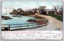 Fort Beach Fort Sewall Marblehead MA C1909 UDB Postcard N1 picture