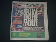 2019 SEPTEMBER 6 NEW YORK POST NEWSPAPER - DISRESPECT OF NYPD - COW DARE YOU picture