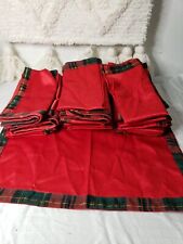 19 Vintage Christmas  Red/plaid  Cloth Napkings  18