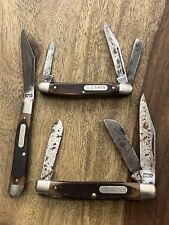 USA Schrade Old Timer 12OT, 34OT, 108OT Walden NY Pocket Knives (Lot Of 3)TASKCo picture