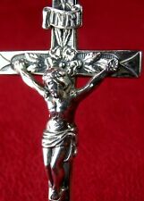 RARE Vintage Sterling Therese Little Flower FROM THE SHRINE Relic Cross Crucifix picture