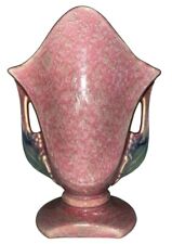 Roseville Circa 1924 Tuscany Fan Vase High Gloss Pink 8 inches picture
