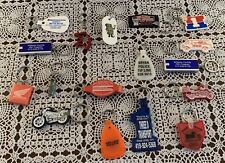 17 Assorted Advertising Keychains Motorcycles Honda Dunlop Uniroyal Odd Lots picture