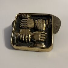 Rare BTS Solid Brass PAPERWEIGHT Hands Holding Wrists 2.5