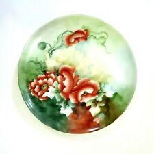 Antique Hand Painted Poppy Plate Haviland France 9