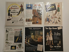 HOOVER**6 LOT**VACUUM-1940's 1950's Vintage Print Ads-Approx 14x10 inches-VTG picture