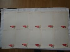 LOT OF 10 VINTAGE 1940'S BUDWEISER KING OF BEERS PAPER DOUBLE SIDED MENUS UNUSED picture