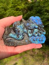 Huge Labradorite Mermaid Carved Handcrafted picture