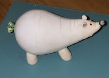 Enesco Home Grown White Radish Polar Bear Figurine 2004 picture