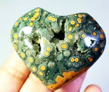 Top  Natural Round Eye Ocean Jasper Agate Quartz Crystal Stone Heart Specimen picture