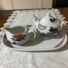Kutani Ware  Sugar Pot Creamer Oval Plate Tea Time Set picture
