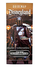 Disneyland Guide Map Star Wars Season Of The Force Madalorian April/June 2, 2024 picture