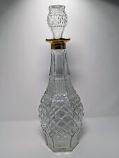 Vtg  Wexford 14 1/2” tall Crystal Decanter w/Stopper Anchor Hocking picture