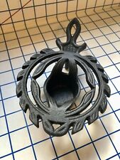 Vintage Cast Iron Candle Holder/Trivet Black 8 Inch Long 5 Inches Wide Japan picture
