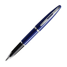 Waterman Fountain Pen Carene Royal Blue Fountain Pen 18K Gold Med Pt New In Box picture