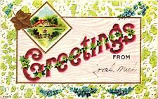 Vintage Postcard- Greetings from picture