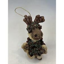 1994 Boyd's Bearstone Manheim Moose w/Wreath Christmas Ornament 211179 No Box picture