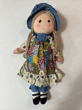 1970's Vintage Knickerbocker Original Holly Hobbie Plush Cloth Rag Doll 15