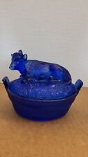 WOW Vintage Cobalt Blue Cow On Nest Lidded picture
